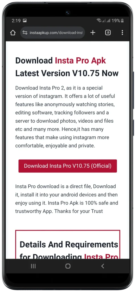 InstaUp Apk